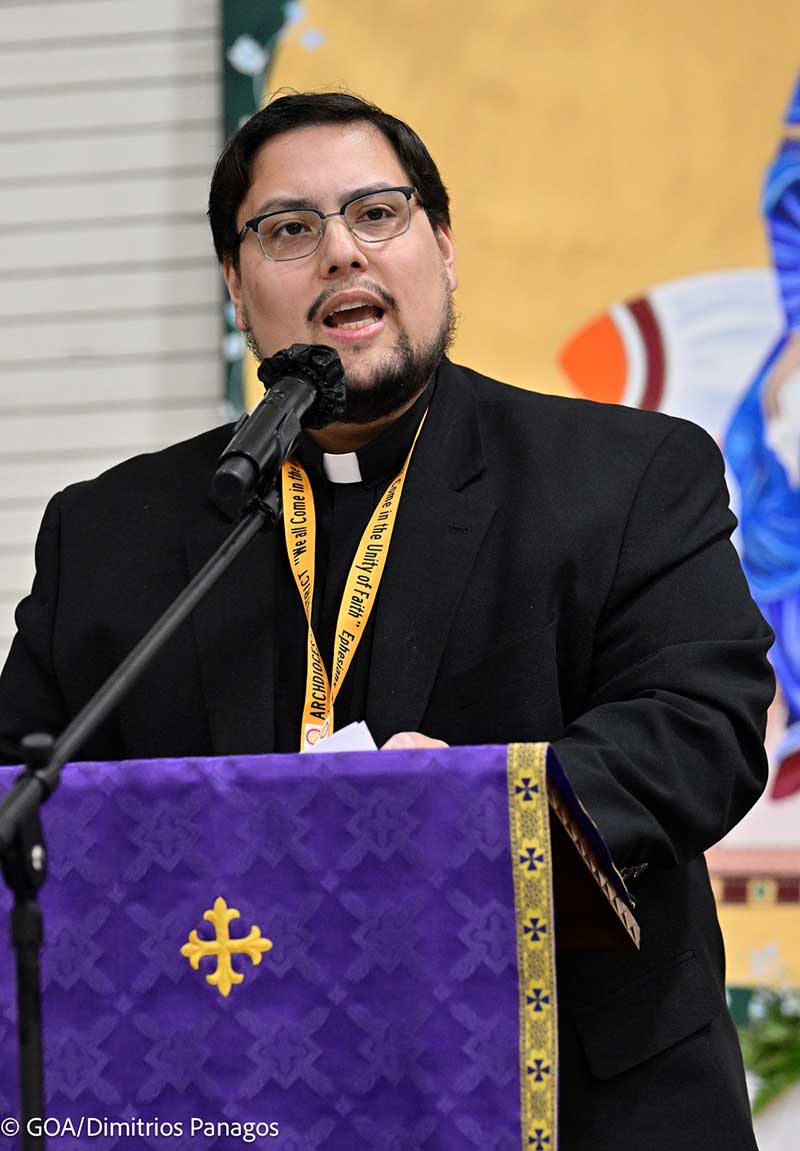 Fr. Bartholomew Mercado speaking at the 2023 Archdiocesan District Clergy-Laity Assembly